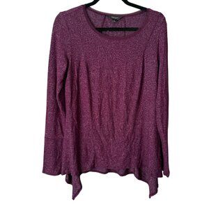 Simply Vera Vera Wang Womens Long Sleeve Asymmetrical Hem Top M